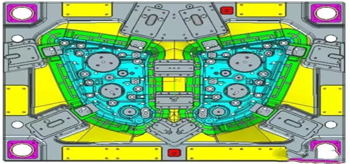 Exhaust system design of automobile injection mold